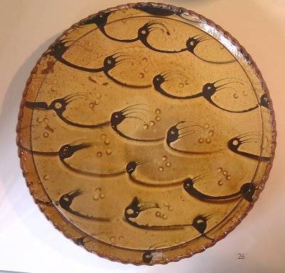 David Leach slipware dish